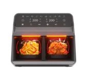 Blaupunkt D7800 Taste Master Çift Hazneli Dokunmatik 4+4 LT Airfryer Fritöz Siyah thumbnail 5
