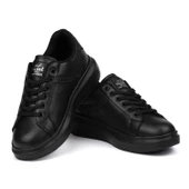 Kadın Siyah Simli Rahat Günlük Sneaker Spor Ayakkabı thumbnail 2