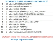 GOLD, SİYAH TEMALI DOĞUM GÜNÜ SETİ thumbnail 2