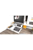 Ninnimo  Yavrulu Mdf Beyaz 90x190 Yatak Uyumlu  Karyola - 1