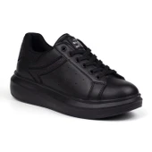 Kadın Siyah Simli Rahat Günlük Sneaker Spor Ayakkabı thumbnail 3