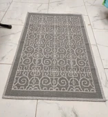 Pamuklu Bukle Lüks Kilim (80x125)-Spiral Gri - 2