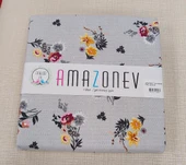 Amazon Ev Pamuk Dokuma Tek Kişilik Pike 160*240 Cm Gri - çiçekli - 1