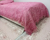 Akıllı ip El Dokuma Akriilik ip Tek Kişilik Yatak Örtüsü (160x240)-A Pembe - 1