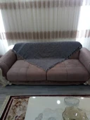 Mandaş el dokuma Yeni Nesil  koltuk şalı  170*170 2 li pk krem thumbnail 2