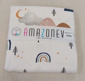 Amazon Ev Pamuk Dokuma Tek Kişilik Pike 160*240 Cm Beyaz Bulut - 1