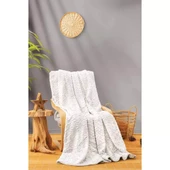 Cotton Box Emboss Çift Kişilik Battaniye 220x240 Krem - 1