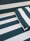 Mandaş Süngerli 3 Kişilik Salıncak Minder Seti (Pamuklu Kumaş)-Yeşil Krem - 3