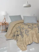 FİXE Baskılı Tek Kişilik Pike Takım Vera Gri - 1