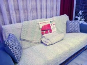 Mandaş yeni nesil kolsuz  Berje Takım Koltuk Örtüsü 3+3+1+ 1Krem -Yeşil thumbnail 1