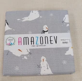 Amazon Ev Pamuk Dokuma Tek Kişilik Pike 160*240 Cm Gri/ Kardan Adam - 1