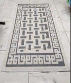 Pamuklu Bukle Lüks Kilim (80x150)-Luma Kreme Gri - 1