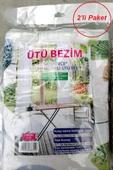 2li Ütübezim Lastikli Isıya Dayanıklı Keçe Lamineli Ütü Masası Kılıfı, Ütü Bezi (140x50) - 1