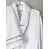 Cotton box Masculıne Carlos Aile Bornoz Seti Carlos Beyaz - antrasit - 2