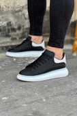 Siyah Beyaz Erkek Casual Ayakkabı - 1