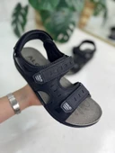 Günlük Erkek Sandalet Kalın Ortopedik Dikişli Taban Cırtlı Havuz Deniz Ayakkabısı 5201 - 2