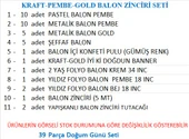2 YAŞ KRAFT GOLD BANNER, 30 ADET PEMBE, GOLD, METALİK PEMBE,ŞEFFAF BALON 1 PEMBE 2 BEJ YILDIZLI DOĞUM GÜNÜ SETİ - 2