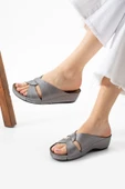 Albishoes Kadın Konfor Modeli Günlük Rahat Kısa Topuklu Anatomik Anne Orta Yaş Genç Ev Içi Terliği - 2