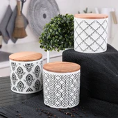 Keramika Keraart Ares Saklama Kabı 12 cm 3 Adet - 1
