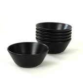 Keramika Mat Siyah Hitit Çorba Kasesi 14 Cm 6 Adet - 4