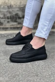 Kömür Cilt Ortopedik Taban Erkek Casual Ayakkabı - 1