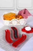 Keramika Kırmızı İvory Zeytinlik 18 Cm 3 Adet - 3