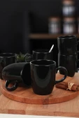Keramika Siyah Bulut Kupa 9 Cm 6 Adet - 2