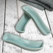 Keramika Mat Açık Yeşil İvory Zeytinlik 3 Adet 18 Cm - 2