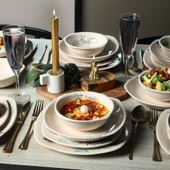 Keramika Keraart Retro Yemek Takımı 24 Parça 6 Kişilik - 2