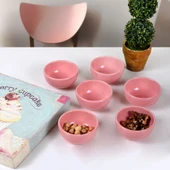 Keramika Bulut Pembe Çerezlik/Sosluk 8 Cm 6 Adet - 1