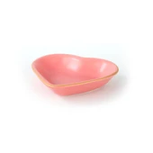 Keramika Mat Pembe Gold Kalp Çerezlik 14 Cm 6 Adet - 974 - 6