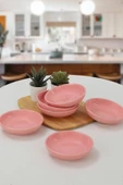 Keramika Pembe Halka Çerezlik/Sosluk 13 Cm 6 Adet - 1