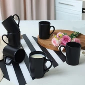 Keramika Mat Siyah Zen Kupa 8 Cm 6 Adet - 2