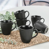 Keramika Mat Siyah Myra Kupa 10 Cm 6 Adet - 2