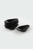 Keramika Siyah Dalga Çerezlik/Sosluk 12 Cm 6 Adet - 2