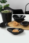 Keramika Siyah Dalga Çerezlik/Sosluk 12 Cm 6 Adet - 1