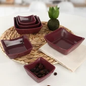 Keramika Mürdüm Sandal Çerezlik/Sosluk 8/10/12 Cm 6 Adet - 1