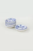 Keramika Keraart Blue Ink Halka Çerezlik/Sosluk 13 Cm 6 Adet - 19988/19992 - 2