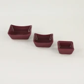 Keramika Mürdüm Sandal Çerezlik/Sosluk 8/10/12 Cm 6 Adet - 2