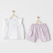 Andywawa kız bebek şort takım - 1