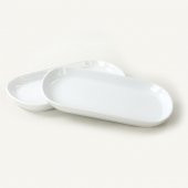 Keramika Beyaz Noyan Kayık Tabak 2 Adet 28 Cm thumbnail 2