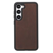 Samsung Galaxy S23 Uyumlu Deri Cüzdanlı Kılıf G2 Kahve - 3