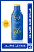 Nivea Sun SPF50+ Güneş Koruyucu & 48 Nemlendirici Güneş Losyonu 200 ml,Çok Yüksek Koruma - 1