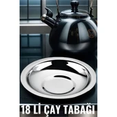 18'li Metal Çay Tabağı Seti - 2