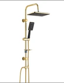 Kare Stil Robot Duş Seti Gold-Siyah - 1