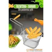 Patates Kızartma Süzgeci - Sunum Süzgeci 304 Paslanmaz Çelik - 1