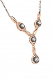 8 Ayar Altın 0.16 Ct Elmas Kadın Kolye - 3