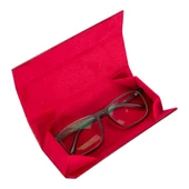Clever Deri Gözlük Kılıfı V4EF Kırmızı - 2