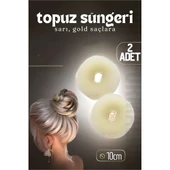 Gold Saç Topuz Süngeri 2 Adet 10 CM Çap 4 cm Kalınlık - 1