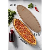 Ahşap Pide Sunum ve Kesim Tahtası 2 Adet 40 Cm - 1